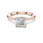 1.50 Ct Lab Grown Diamond Cushion Cut Solitaire Engagement Ring in 14K Yellow Gold