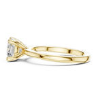 1.50 Ct Lab Grown Diamond Cushion Cut Solitaire Engagement Ring in 14K Yellow Gold