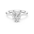 Heart Cut Solitaire Engagement Ring in 14K White Gold with Polished Band