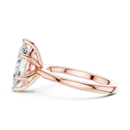 Lab Grown Diamond Marquise Cut Solitaire Engagement Ring in 14K White Gold