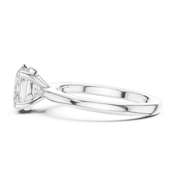 Moissanite Oval Solitaire Engagement Ring 18K Yellow Gold