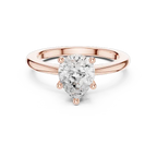 Lab Grown Pear Diamond Solitaire Engagement Ring 14K White Gold