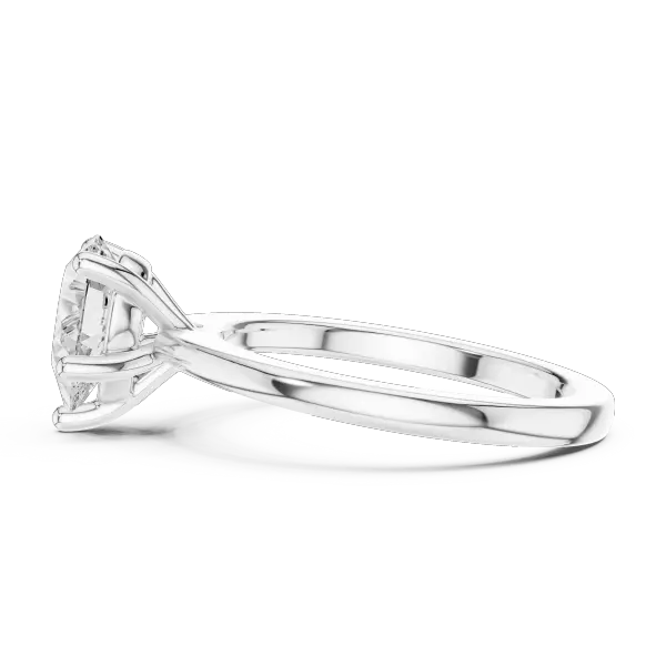 Lab Grown Pear Diamond Solitaire Engagement Ring 14K White Gold