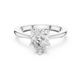 Lab Grown Pear Diamond Solitaire Engagement Ring 14K White Gold