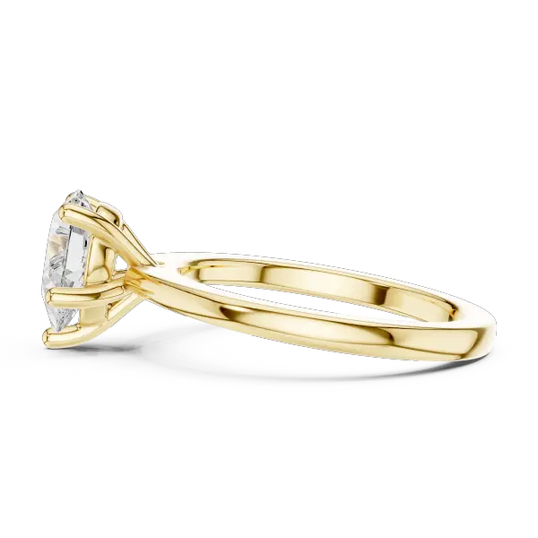 Lab Grown Pear Diamond Solitaire Engagement Ring 14K White Gold