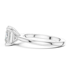 Classic Princess 10K White Gold Moissanite Diamond Solitaire Ring