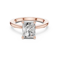 1.50Ct Lab Grown Radiant Diamond Solitaire 18k Rose Gold Engagement Ring