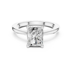 1.50Ct Lab Grown Radiant Diamond Solitaire 18k Rose Gold Engagement Ring