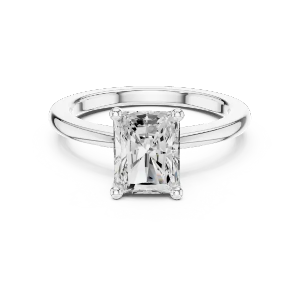 1.50Ct Lab Grown Radiant Diamond Solitaire 18k Rose Gold Engagement Ring