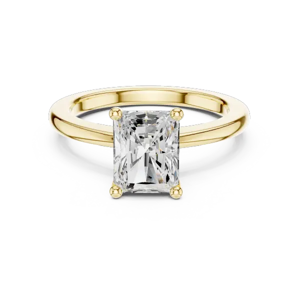 1.50Ct Lab Grown Radiant Diamond Solitaire 18k Rose Gold Engagement Ring