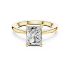 1.50Ct Lab Grown Radiant Diamond Solitaire 18k Rose Gold Engagement Ring