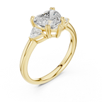 2.40 CTTW VVS1 D Color Heart Cut Three Stone Diamond Engagement Ring