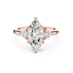 2.40 CTTW VVS1 D Color Marquise Cut Three Stone Diamond Engagement Ring