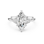 2.40 CTTW VVS1 D Color Marquise Cut Three Stone Diamond Engagement Ring