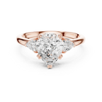2.40 CTTW VVS1 D Color Pear Cut Three Stone Diamond Engagement Ring
