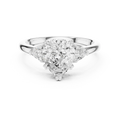 2.40 CTTW VVS1 D Color Pear Cut Three Stone Diamond Engagement Ring