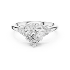 2.40 CTTW VVS1 D Color Pear Cut Three Stone Diamond Engagement Ring