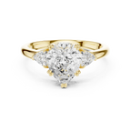 2.40 CTTW VVS1 D Color Pear Cut Three Stone Diamond Engagement Ring