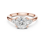 2.40 CTTW VVS1 D Color Round Cut Three Stone Diamond Engagement Ring