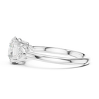 2.40 CTTW VVS1 D Color Round Cut Three Stone Diamond Engagement Ring