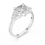 2.60 CT VVS1 D Color Heart Cut Three Stone Diamond Engagement Ring