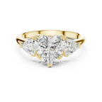 2.60 CT VVS1 D Color Heart Cut Three Stone Diamond Engagement Ring