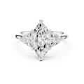 2.60 CT VVS1 D Color Marquise Cut Three Stone Diamond Engagement Ring