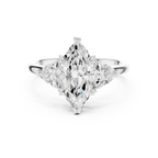 2.60 CT VVS1 D Color Marquise Cut Three Stone Diamond Engagement Ring