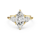 2.60 CT VVS1 D Color Marquise Cut Three Stone Diamond Engagement Ring