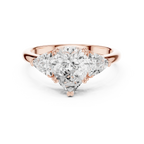 2.60 CT VVS1 D Color Pear Cut Three Stone Diamond Engagement Ring