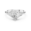 2.60 CT VVS1 D Color Pear Cut Three Stone Diamond Engagement Ring