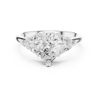 2.60 CT VVS1 D Color Pear Cut Three Stone Diamond Engagement Ring