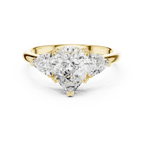 2.60 CT VVS1 D Color Pear Cut Three Stone Diamond Engagement Ring