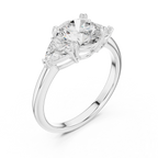 2.60 CT VVS1 D Color Round Cut Three Stone Diamond Engagement Ring
