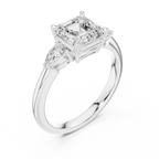 Asscher Cut 2.50 CT Diamond Three Stone Wedding Ring VVS1 D Color