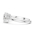 Heart Cut 2.50 CT Diamond Three Stone Wedding Ring VVS1 D Color