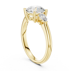 Round Cut 2.50 CT Diamond Three Stone Wedding Ring VVS1 D Color