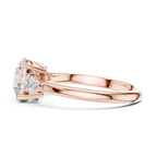 Round Cut 2.50 CT Diamond Three Stone Wedding Ring VVS1 D Color