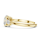 Round Cut 2.50 CT Diamond Three Stone Wedding Ring VVS1 D Color