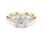 Round Cut 2.50 CT Diamond Three Stone Wedding Ring VVS1 D Color