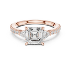 1.96 CT D Color VVS1 Asscher Cut Diamond Ring in 14K Yellow Gold