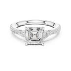 1.96 CT D Color VVS1 Asscher Cut Diamond Ring in 14K Yellow Gold