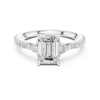 1.96 CT D Color VVS1 Emerald Cut Diamond Ring in 14K Yellow Gold
