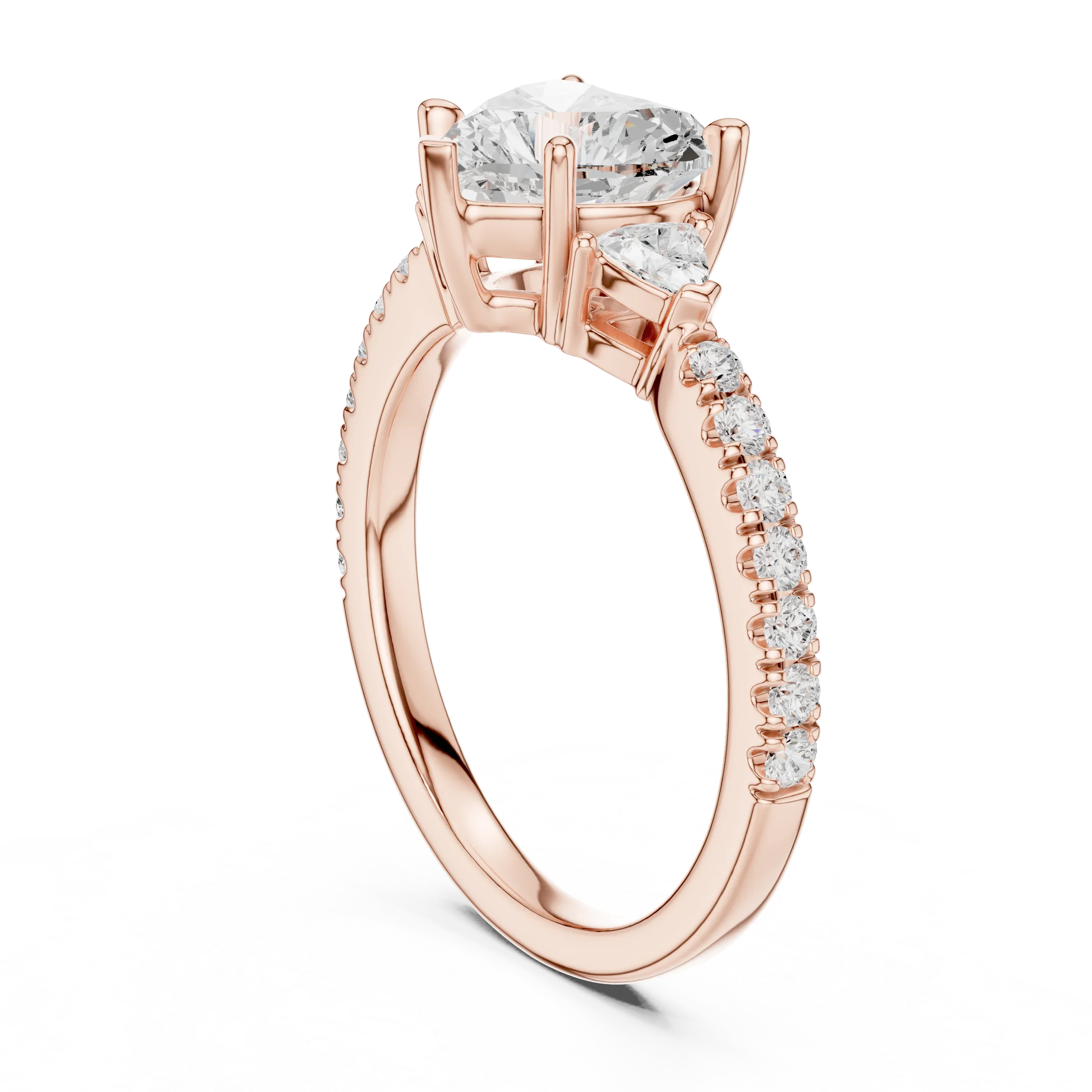 1.96 CT D Color VVS1 Heart Cut Diamond Ring in 14K Yellow Gold