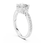 1.96 CT D Color VVS1 Heart Cut Diamond Ring in 14K Yellow Gold