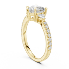 1.96 CT D Color VVS1 Heart Cut Diamond Ring in 14K Yellow Gold