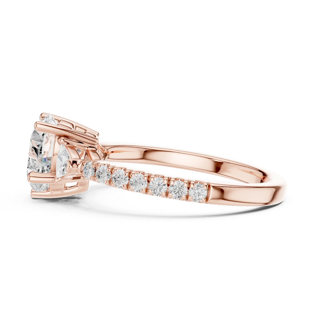 1.96 CT D Color VVS1 Heart Cut Diamond Ring in 14K Yellow Gold