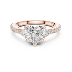 1.96 CT D Color VVS1 Heart Cut Diamond Ring in 14K Yellow Gold
