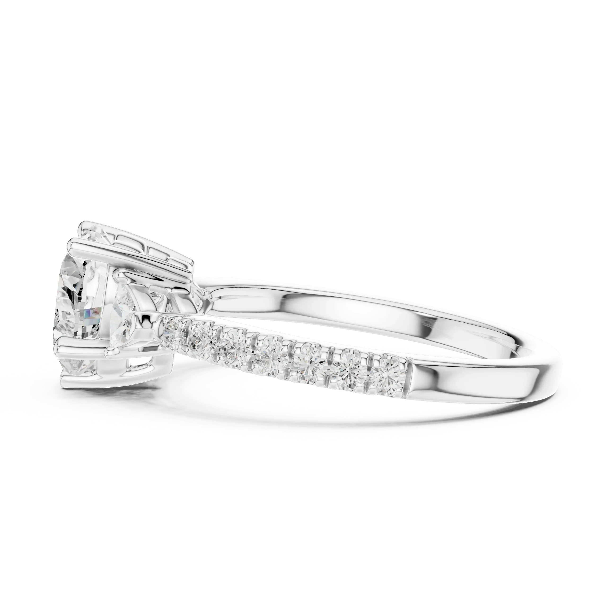 1.96 CT D Color VVS1 Heart Cut Diamond Ring in 14K Yellow Gold