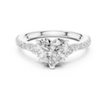 1.96 CT D Color VVS1 Heart Cut Diamond Ring in 14K Yellow Gold